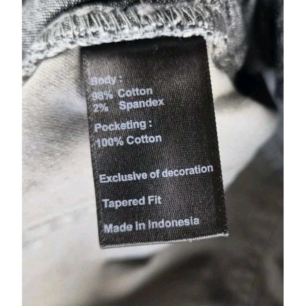 Flint & Tinder 365 Chino Pants Men Sz 32x34 Gray 5-Pocket Tapered Stretch Washed